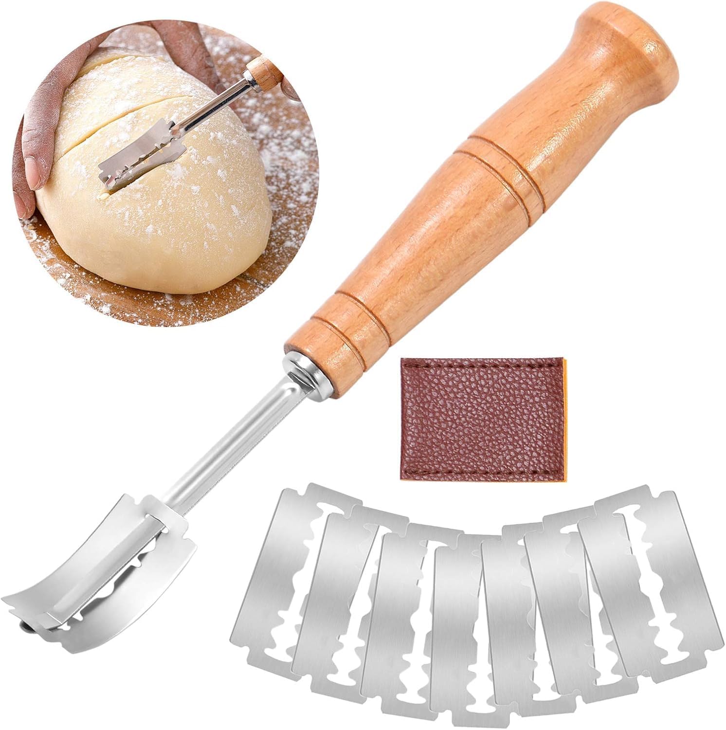 Lame de boulanger avec 10 lames inox et étui Vendos85 - Mathon