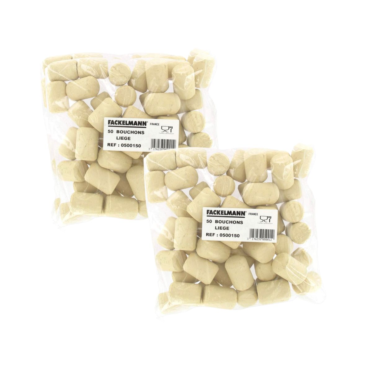 Lot de 100 bouchons de liège droits  Bar Concept Fackelmann - Mathon