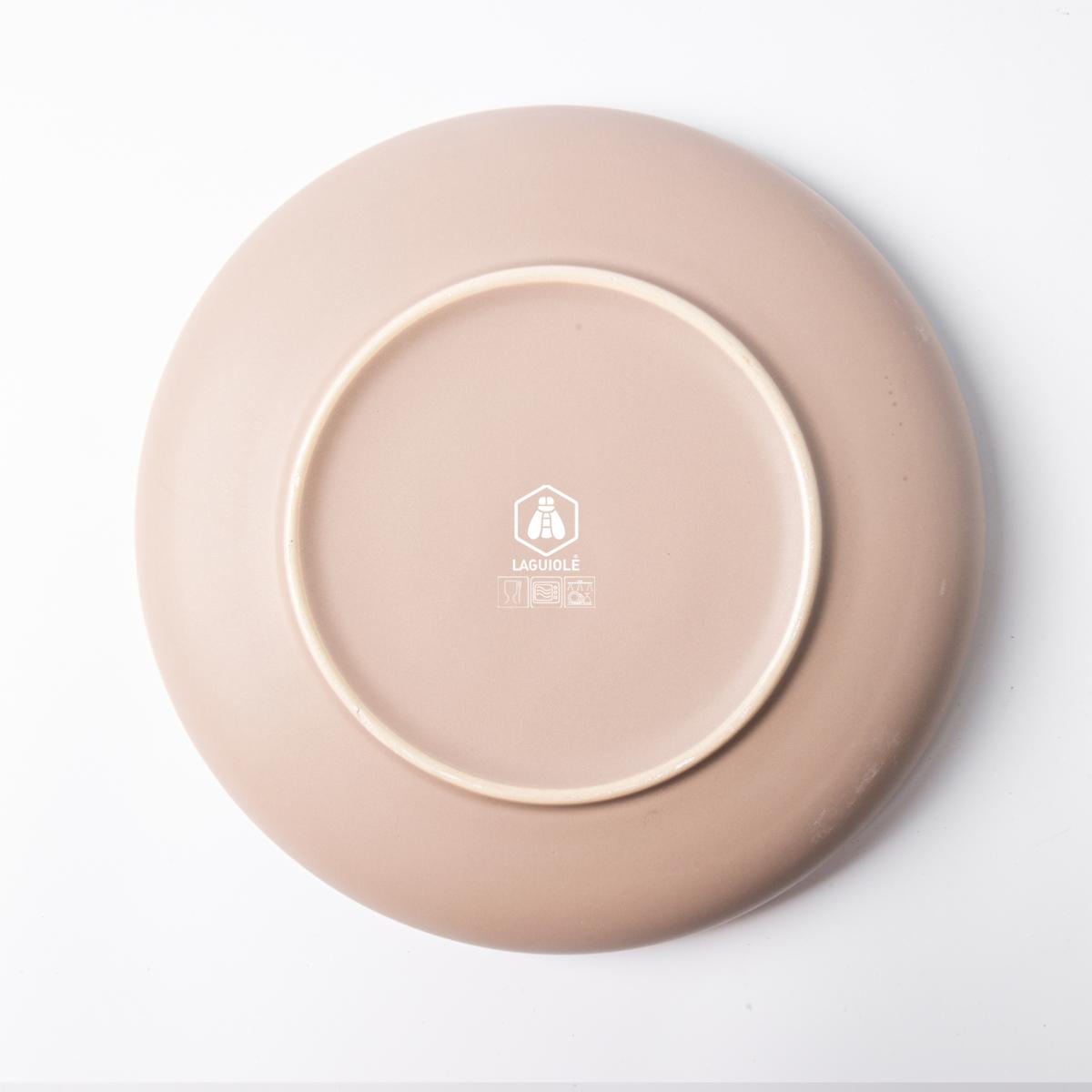 Lot de 6 assiettes creuses taupe - "Iris" Laguiole Cuisson - Mathon - 4