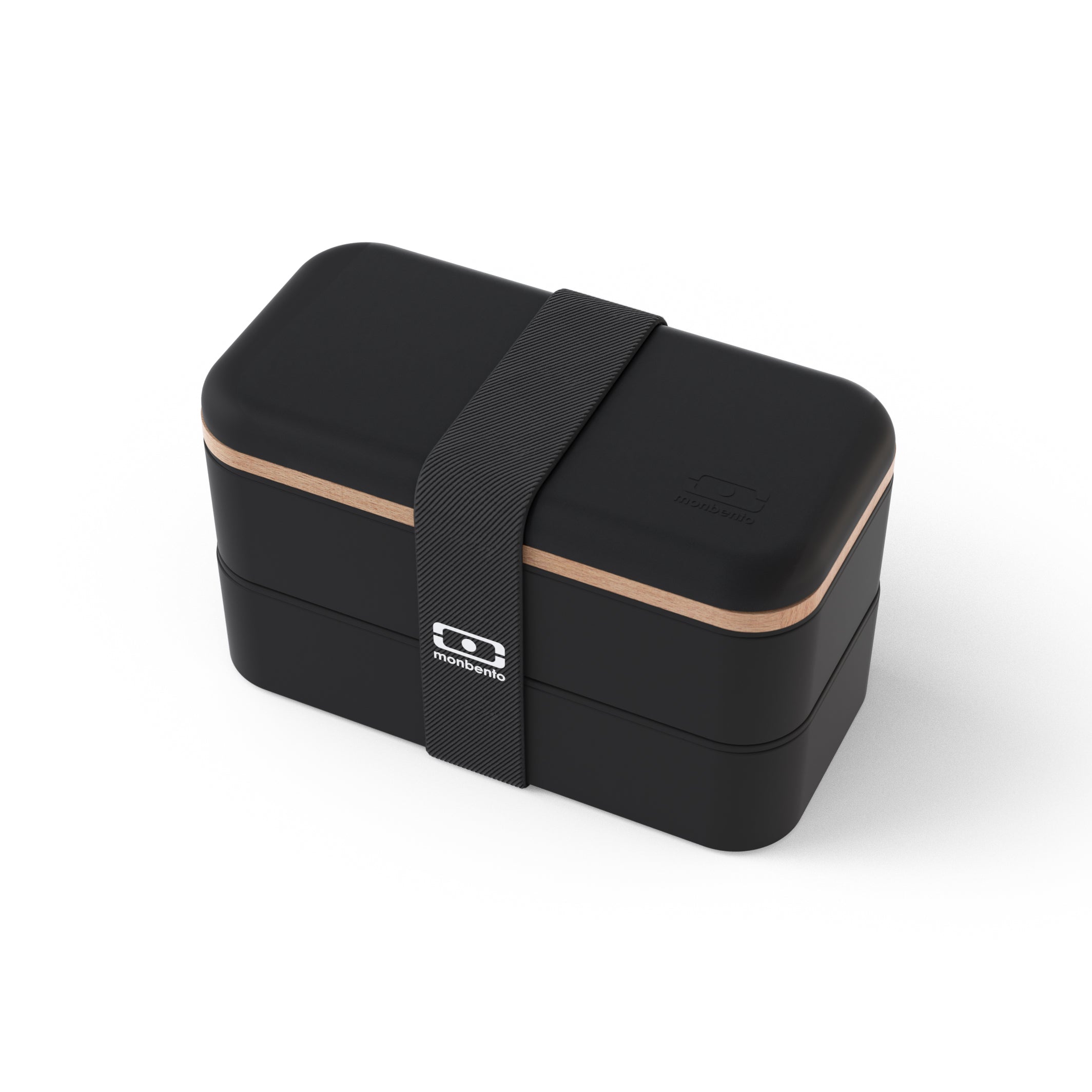 Set lunch box 2 étages 1L Noir Onyx + Planche à découper Monbento - Mathon - 3