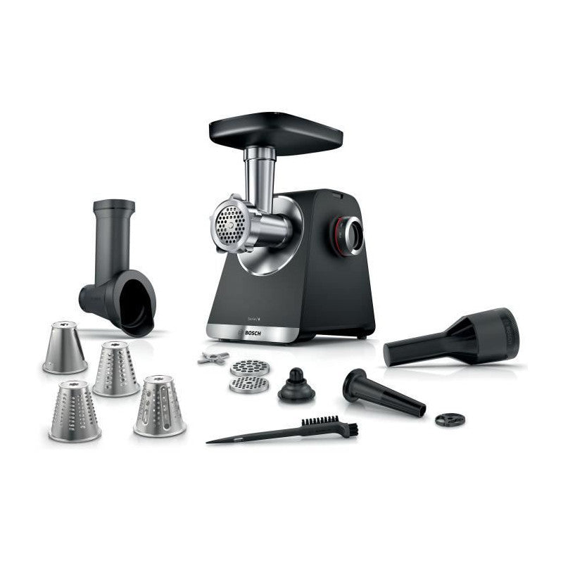 Hachoir A Viande   Série 6 Mfws640b - 500 W - 3,5 Kg/mn - 3 Grilles De Hachoir - Noir Bosch - Mathon - 1