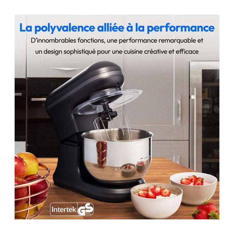 Robot Pâtissier - Medion - Md18420 - 1200 W - 5 L - 8 Vitesses - Bol A Glace - Noir Medion - Mathon - 2