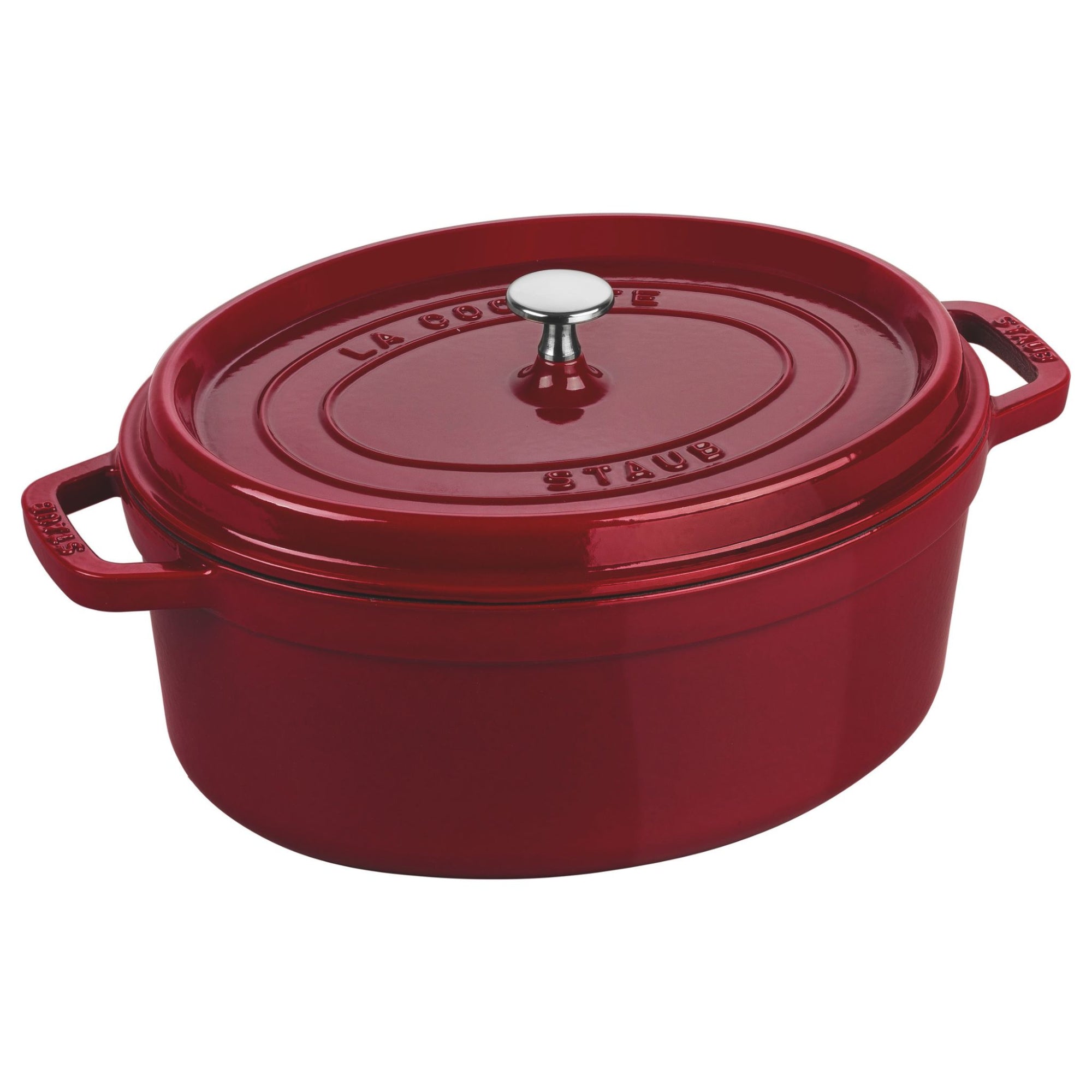 Cocotte 33 cm, Ovale, Bordeaux, Fonte Staub - Mathon - 1