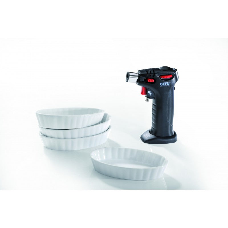 Set crème brûlée avec 6 bols blanc en porcelaine Gefu - Mathon - 2