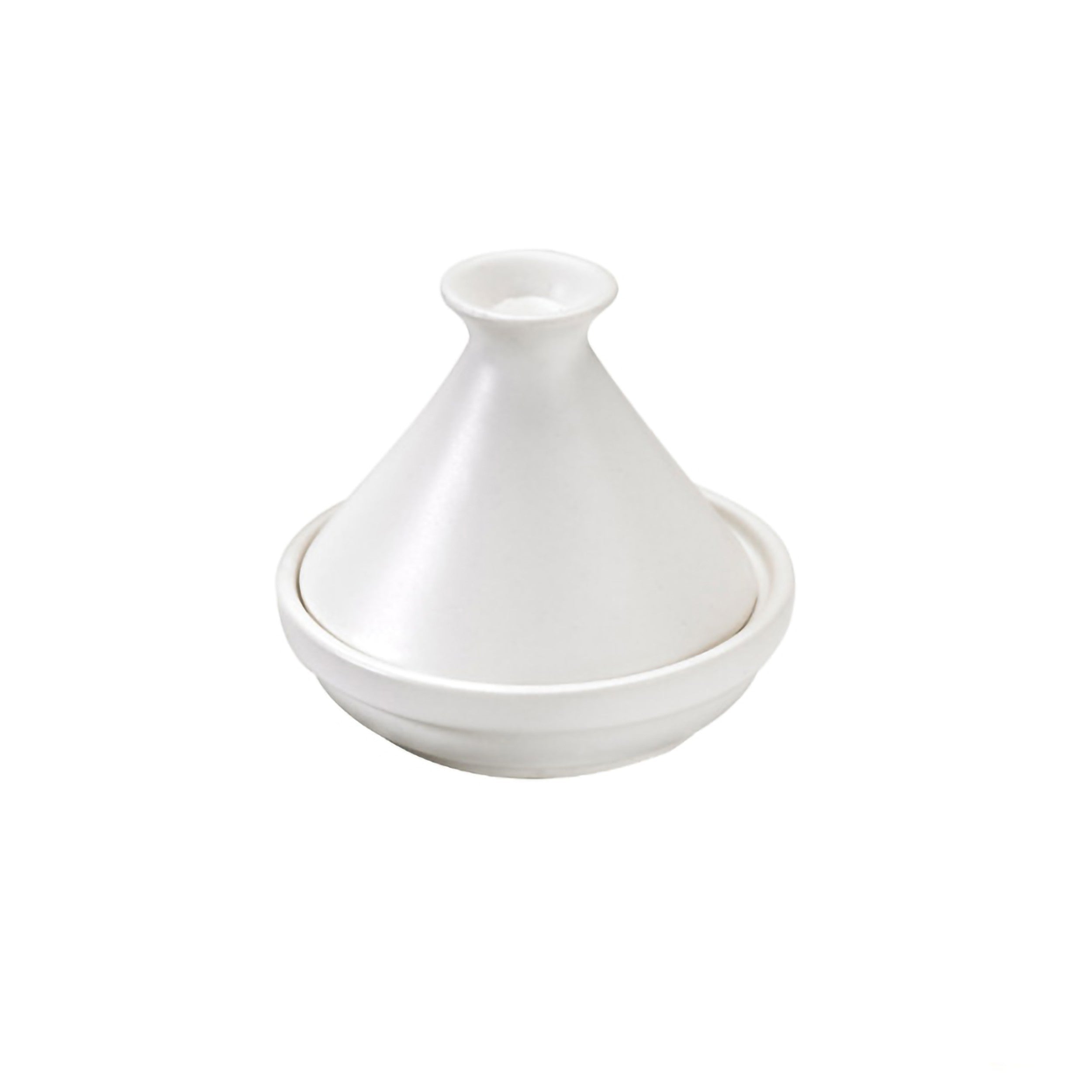 4Pcs - Mini tajine en porcelaine blanc   H80mm FirstPack - Mathon - 1