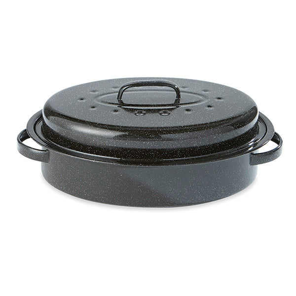 Roaster en acier émaillé et grille 6 L 37 cm Mathon - Mathon - 3