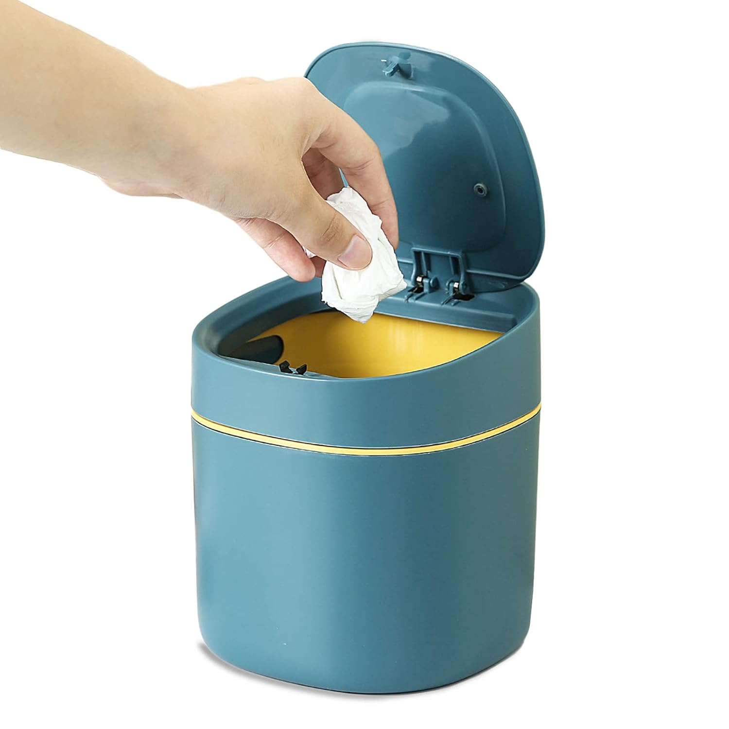 Poubelle de table de 0,5L avec couvercle bleu Vendos85 - Mathon