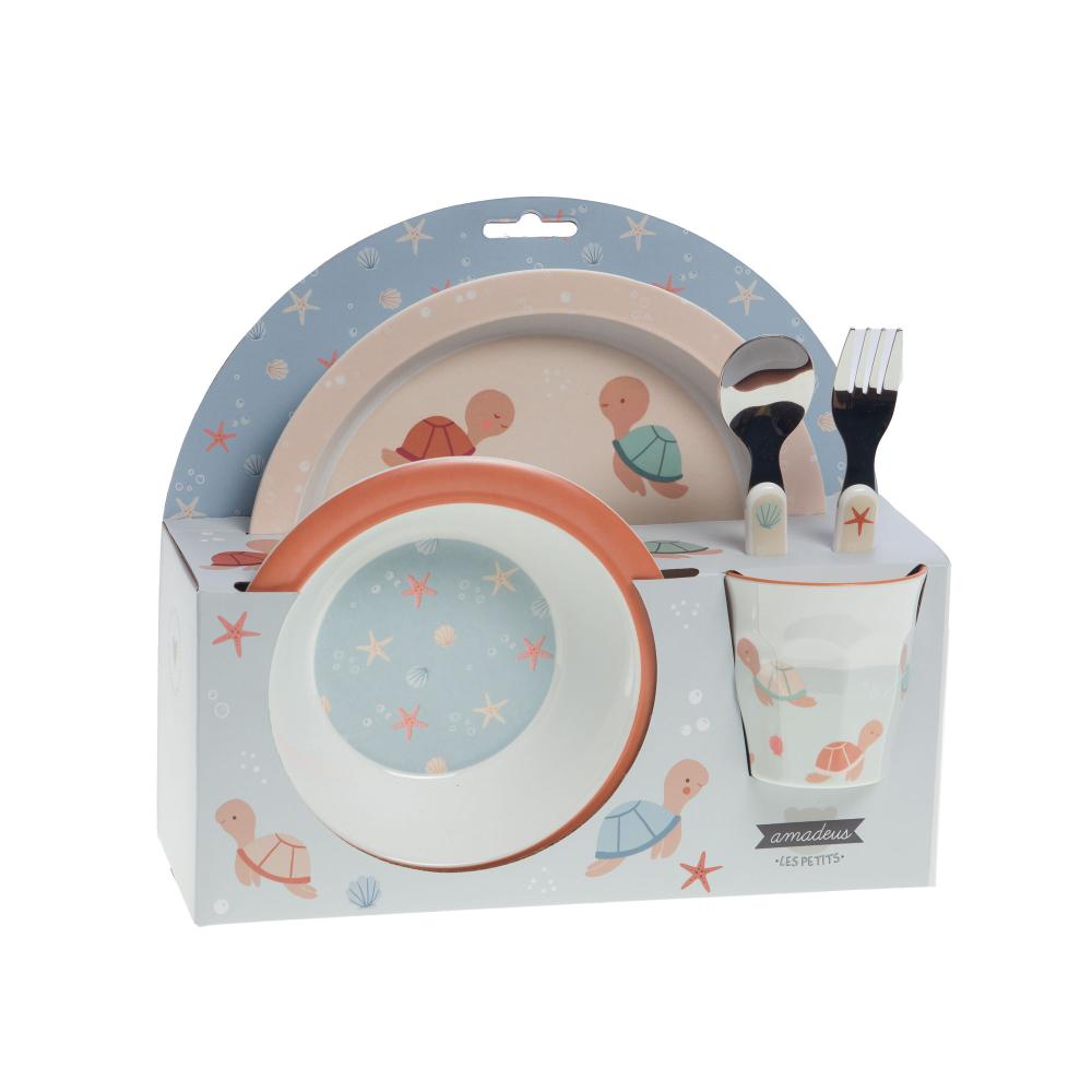 Coffret déjeuner 5 pièces Lulu la Tortue Amadeus - Mathon - 2