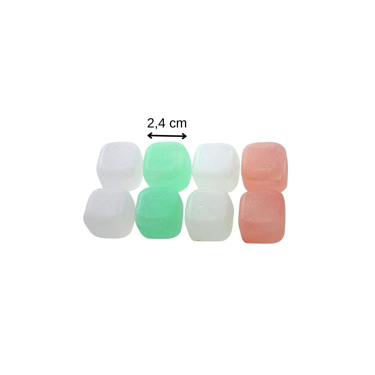 Lot de 8 glaçons réemployables en plastique Multicolore Fackelmann - Mathon - 3