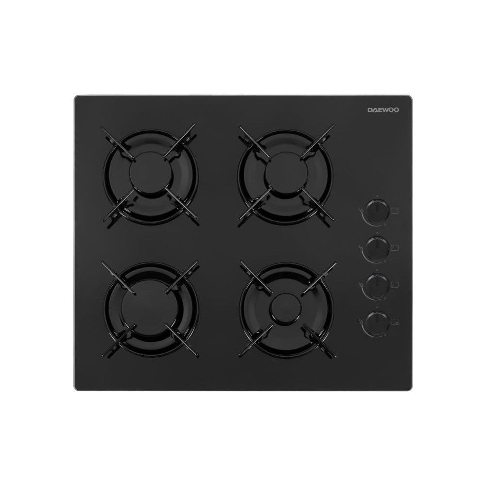 Plaque De Cuisson A Gaz -   - 4 Foyers - 60 Cm - Bh6gkr40bnl - Noir Daewoo - Mathon