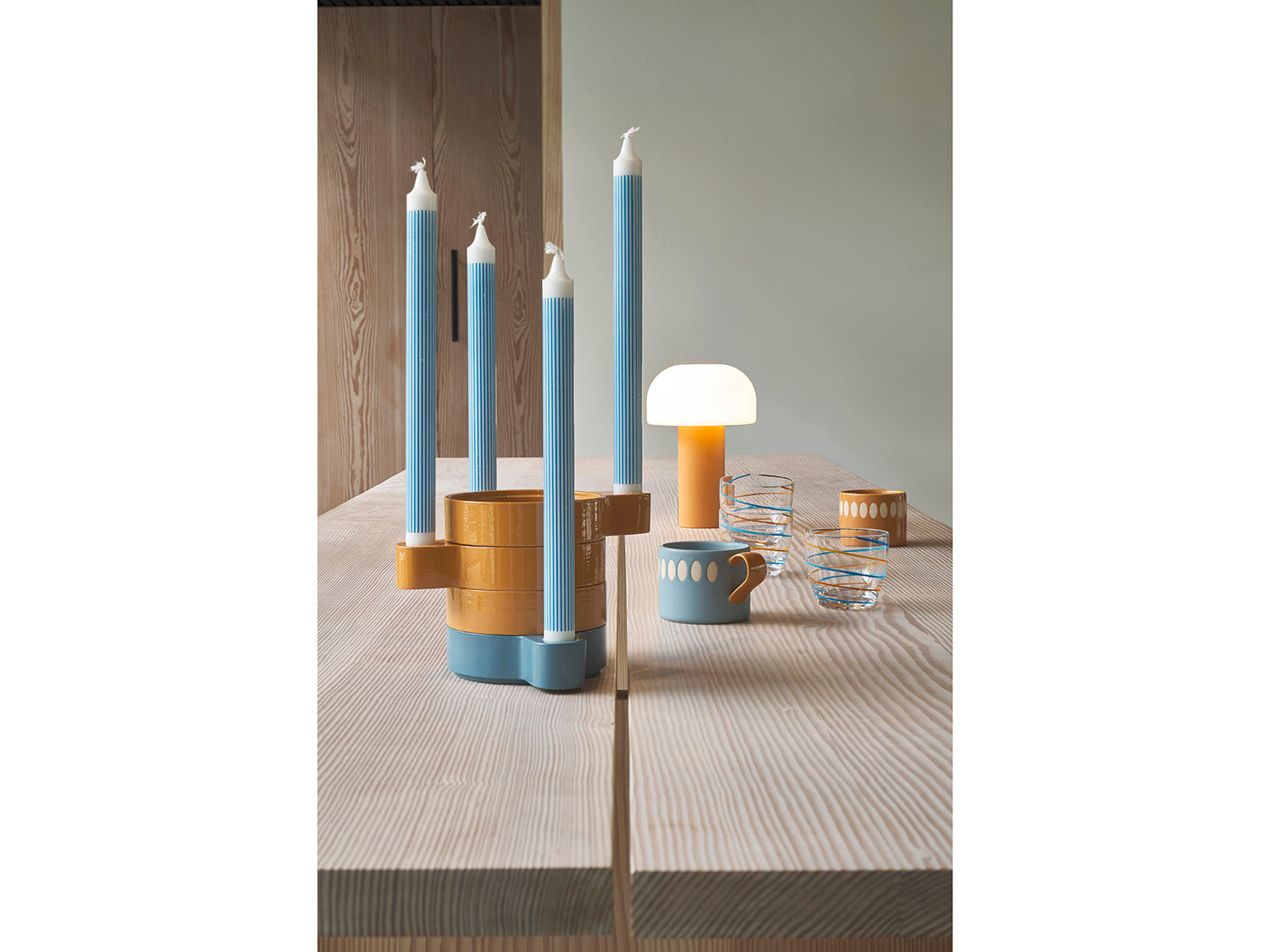 Bougeoir Styles en Aluminium Ambre Villa Collection - Mathon - 6