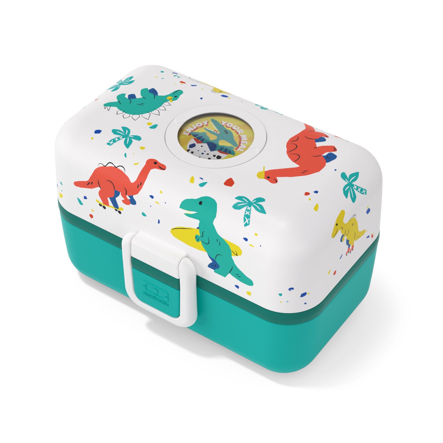 Lunch box à compartiments pour enfant Tresor 800ml Bleu Dino Monbento - Mathon - 1