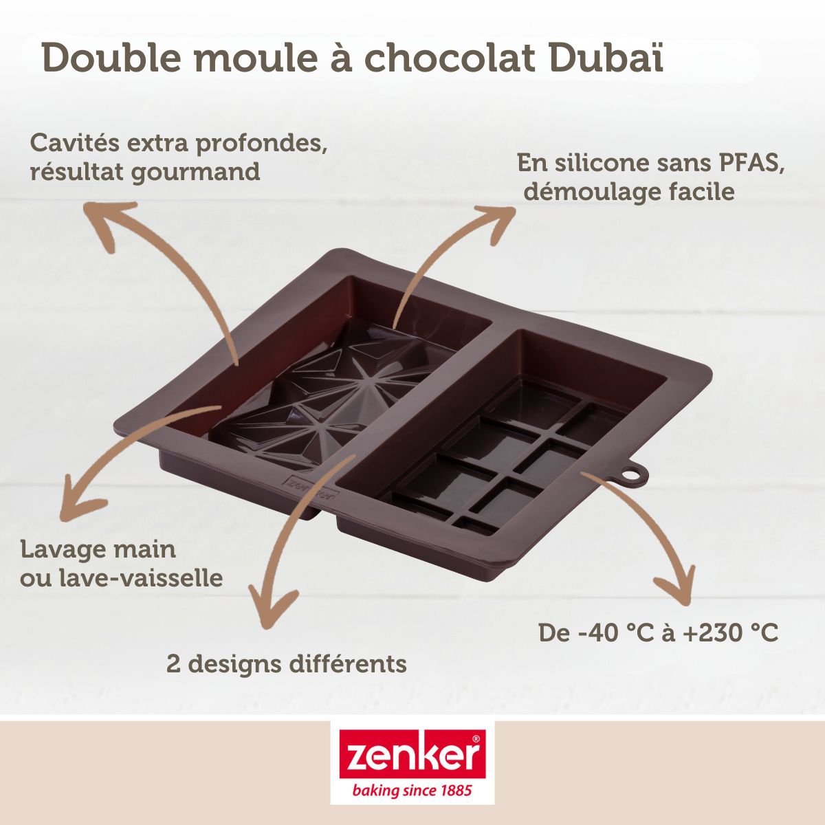 Double moule à chocolat de Dubaï en silicone Zenker Special Creative Zenker - Mathon - 5