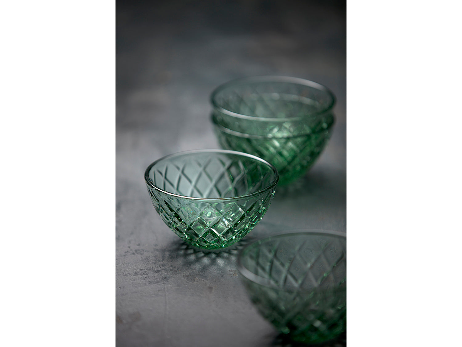 Ensemble de 4 bols SORRENTO 12cm en verre Vert Lyngby Glas - Mathon - 7
