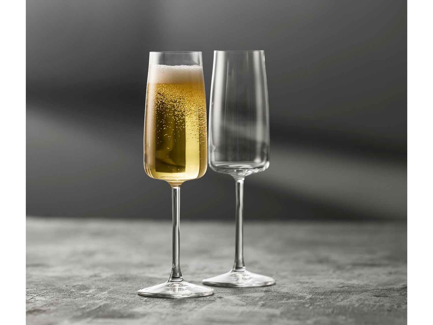 Set de 4 flûtes à champagne ZERO 30cl en cristal sans plomb Transparent Lyngby Glas - Mathon - 9