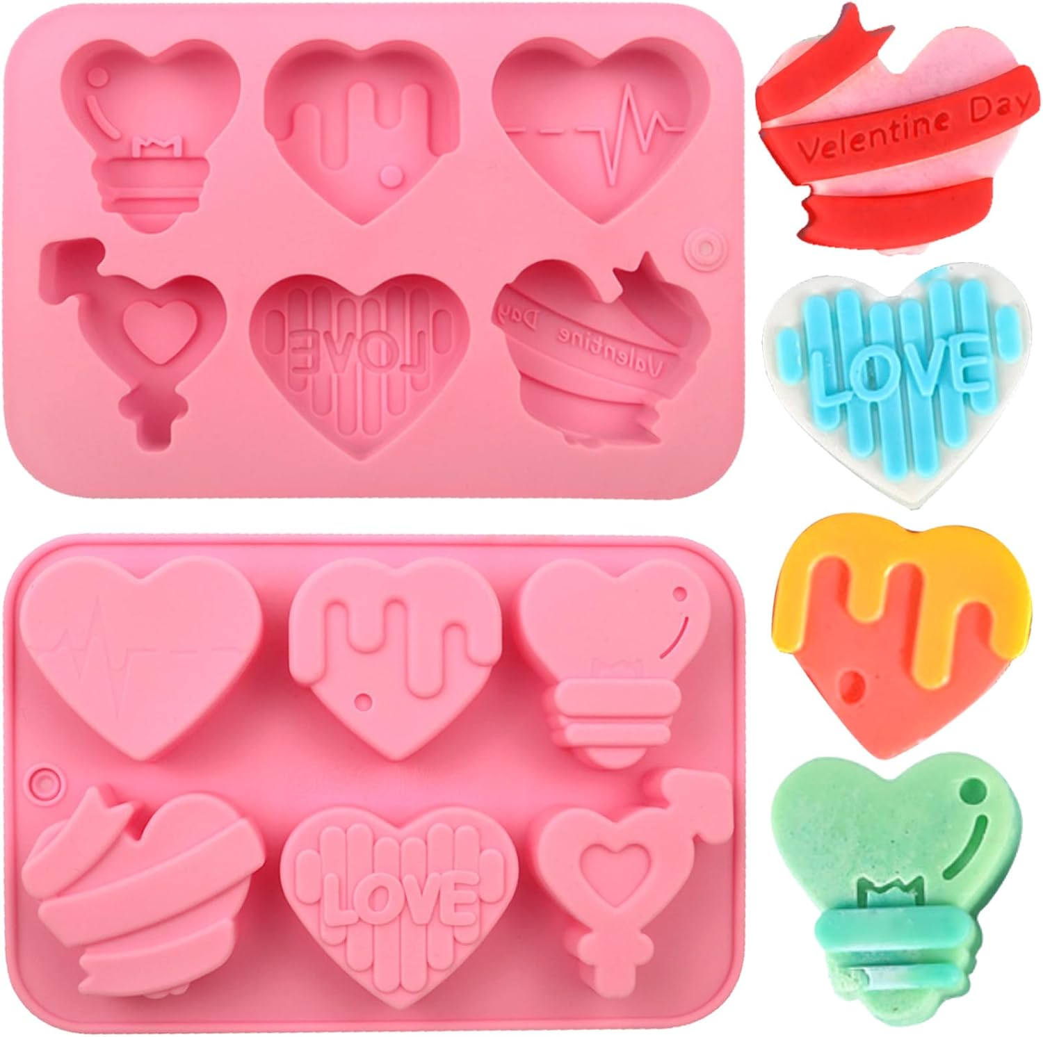 Moules Décoratifs en Silicone en Forme de Love Vendos85 - Mathon