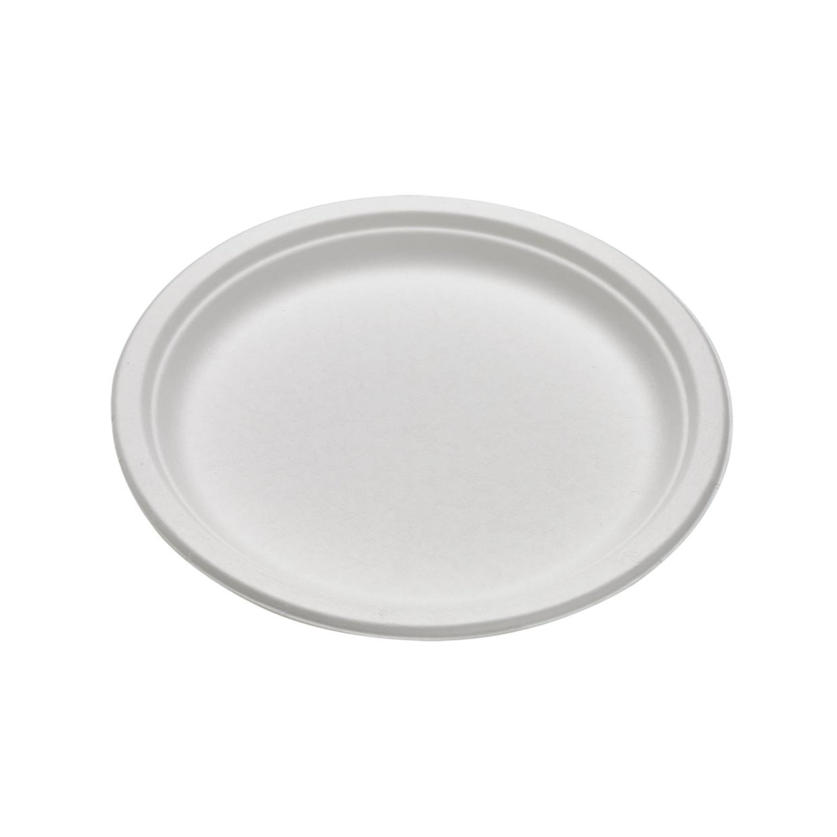 50Pcs - Assiette ronde blanche en pulpe   H21mm FirstPack - Mathon