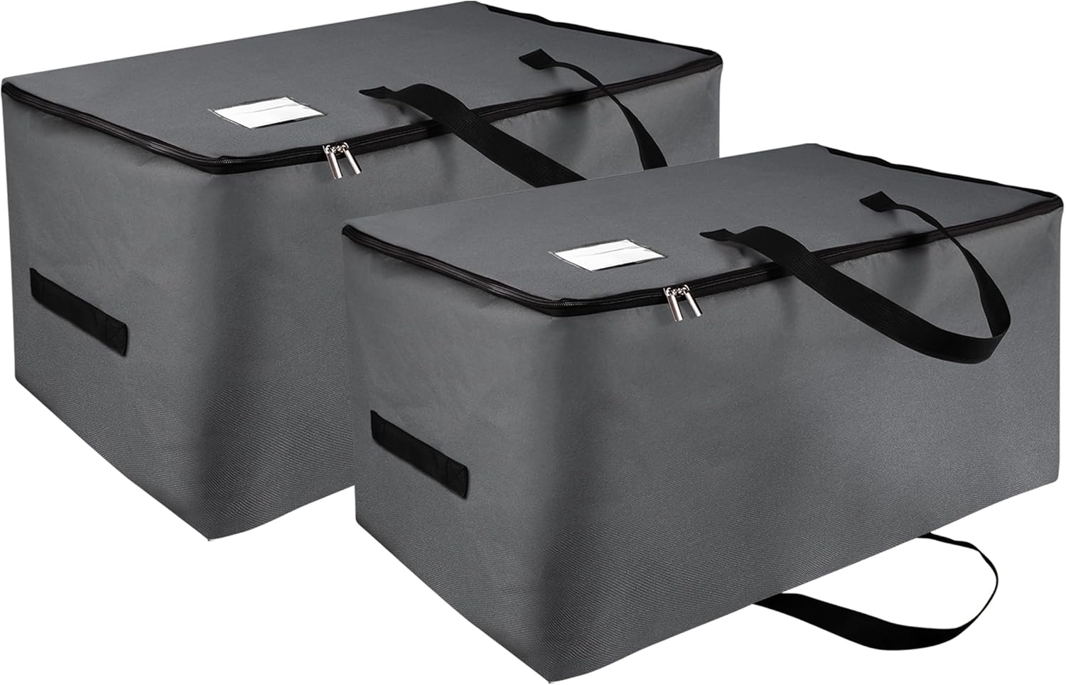 Lot de 2 sacs de rangement pliables gris foncé 105 L Vendos85 - Mathon