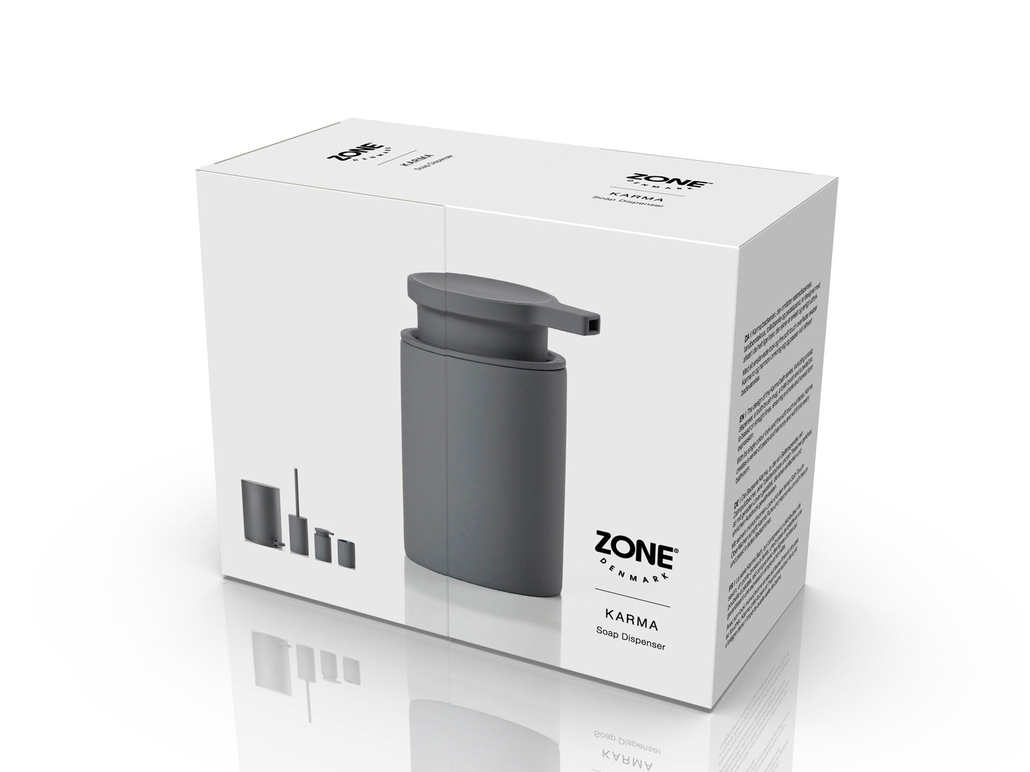 Distributeur de savon KARMA en grès et abs Gris Zone Denmark - Mathon - 4