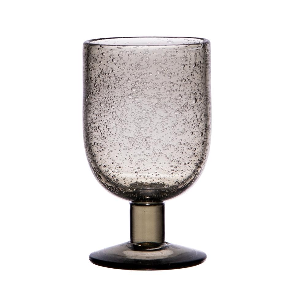 Verre à pied 28 cl Luberon bullé gris (lot de 6) Table passion - Mathon - 1