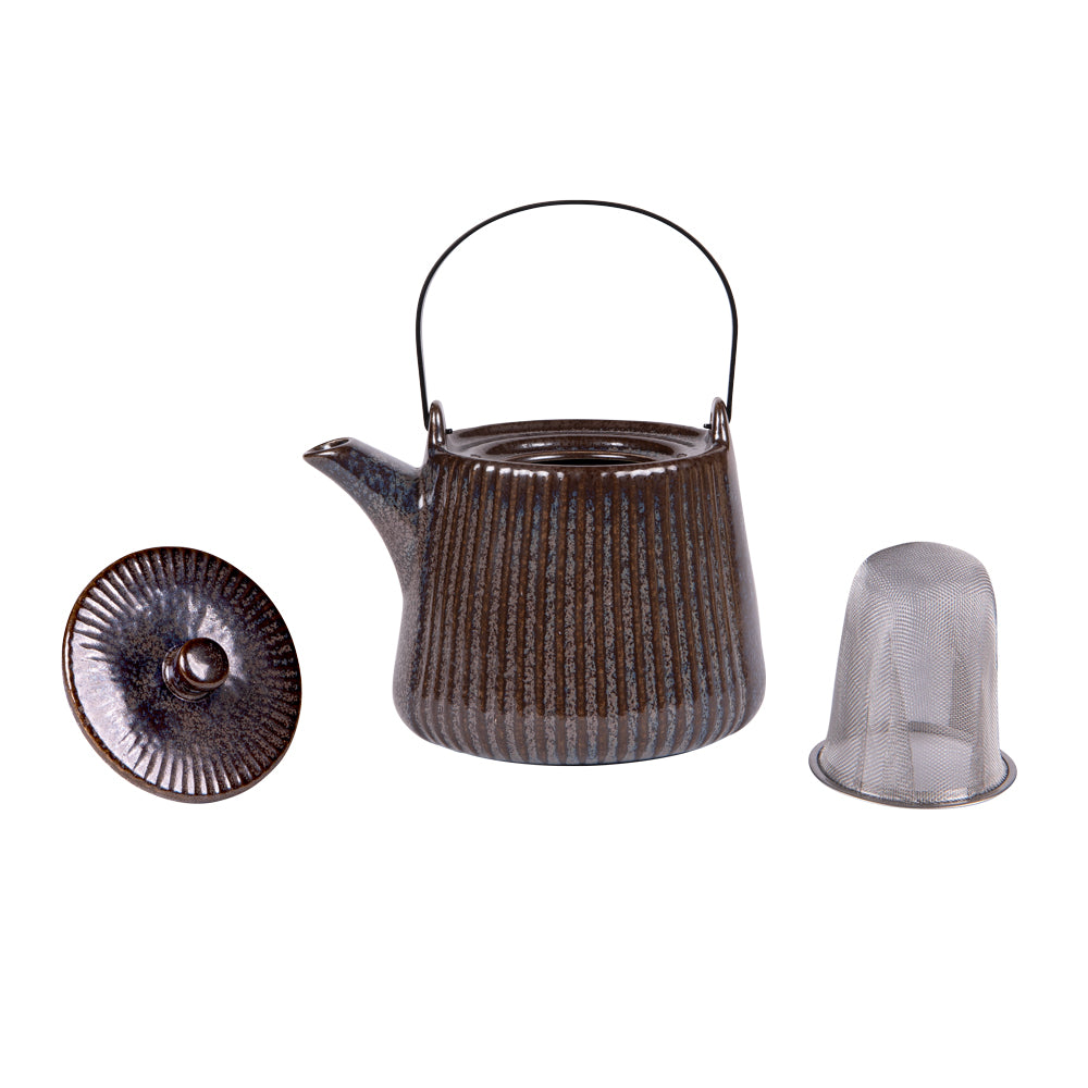 Théière avec filtre Tiao noir-marron 1L Table passion - Mathon - 2