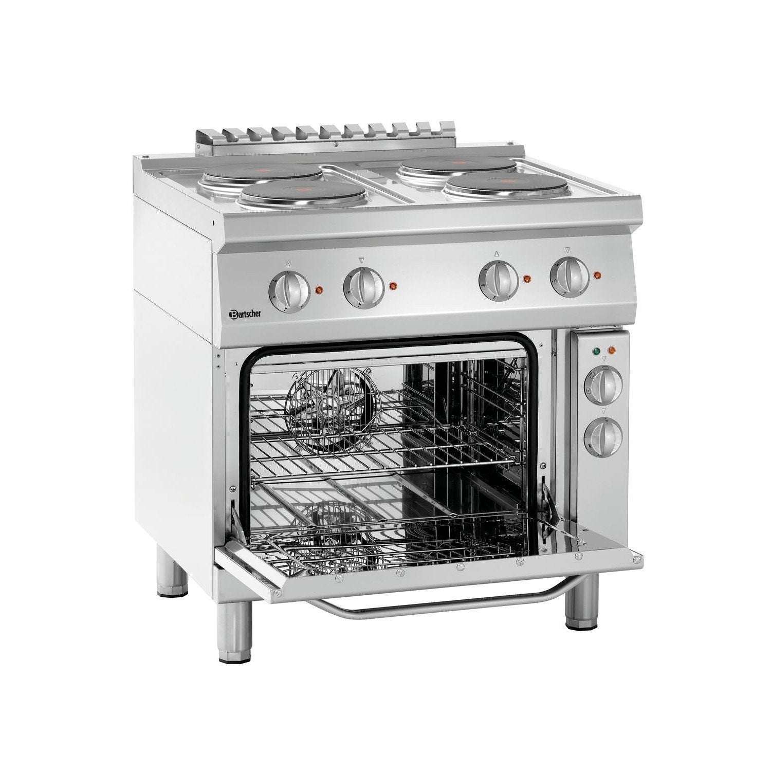 Plan de cuisson Électrique à 4 Plaques Rondes avec Four Électrique GN 1/1 - Bartscher - Mathon - 2