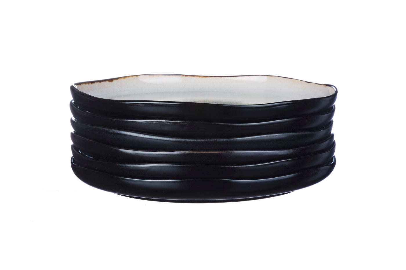 Lot de 6 assiettes plates en grès blanc D26 Björn - Mathon - 3