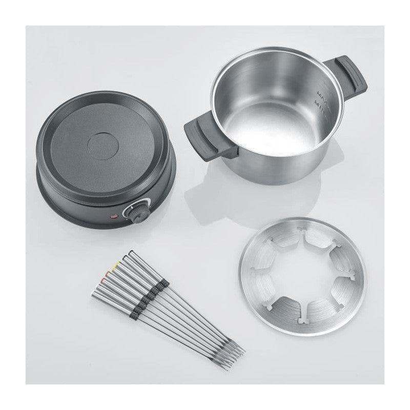 Fo2473 Fondue Electrique 8 Personnes Avec Caquelon Inox Amovible, Inclus : Protection Anti-projections Et 8 Fourchettes Severin - Mathon - 5