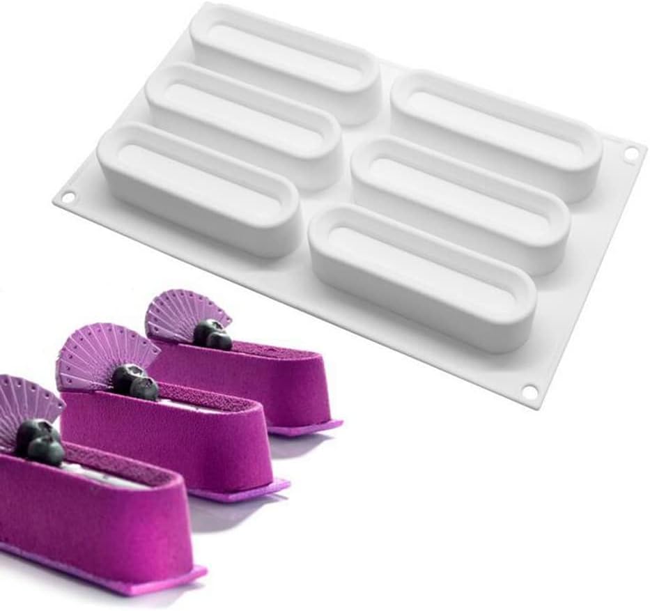 Moule en silicone mousse 3D, 6 Trous Ovale Vendos85 - Mathon