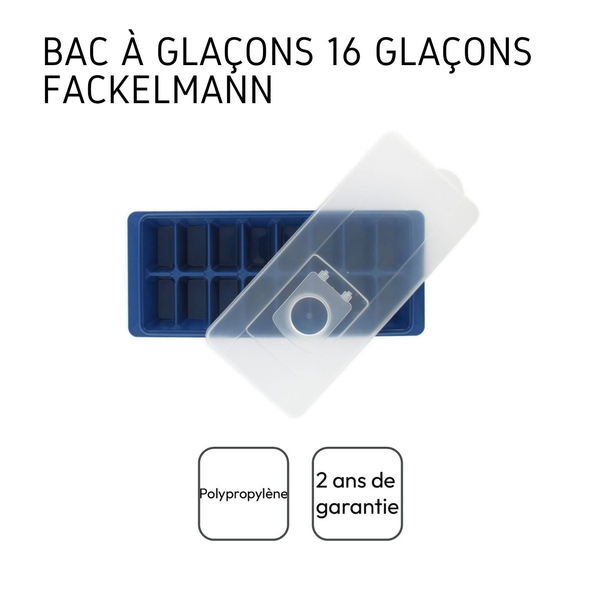 Bac à glaçons avec couvercle capacité de 16 glaçons  Bar Concept Fackelmann - Mathon - 4