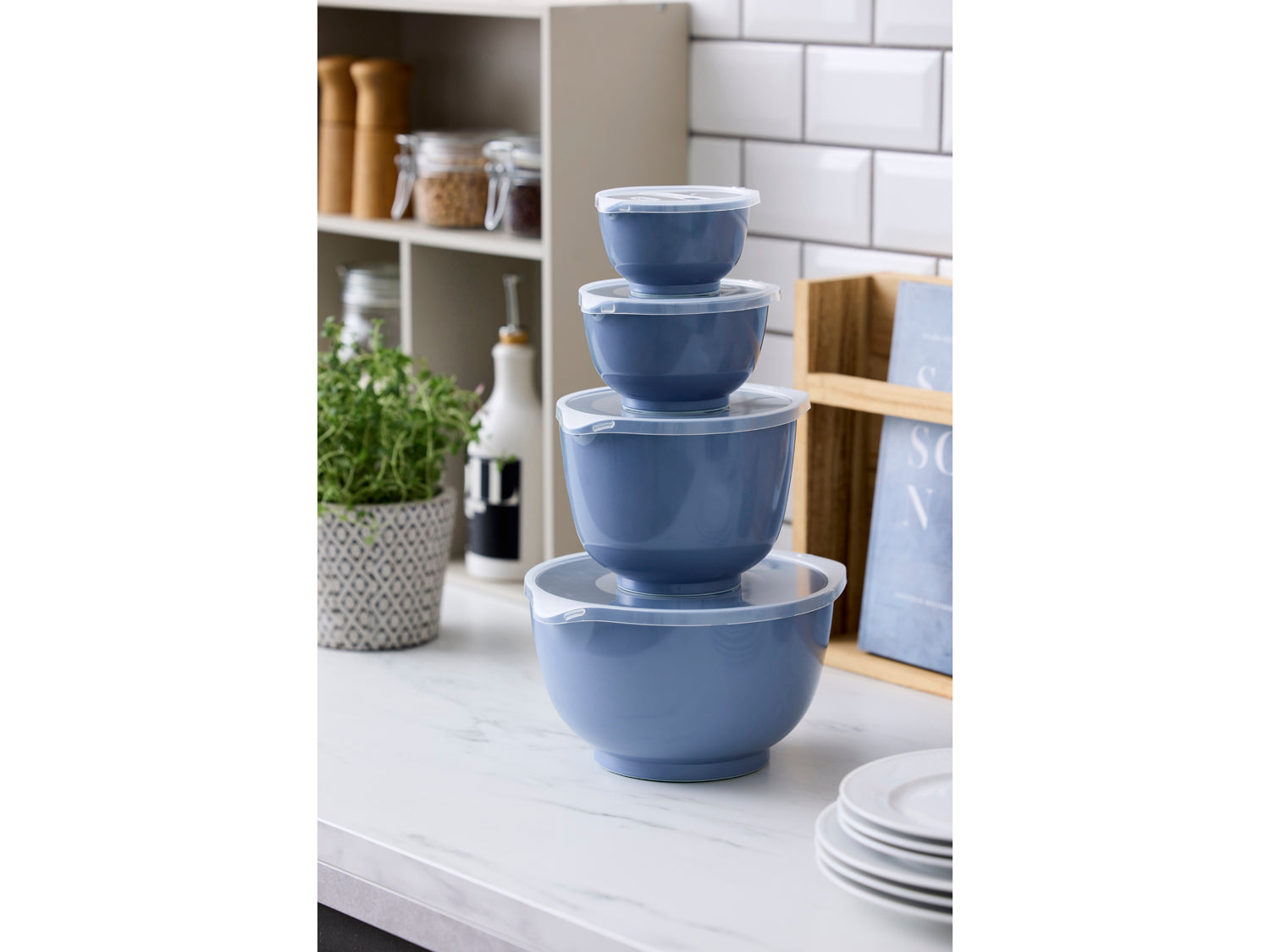 Set de bols 8 pces NEW MARGRETHE en durostima® Bleu pastel Rosti - Mathon - 2