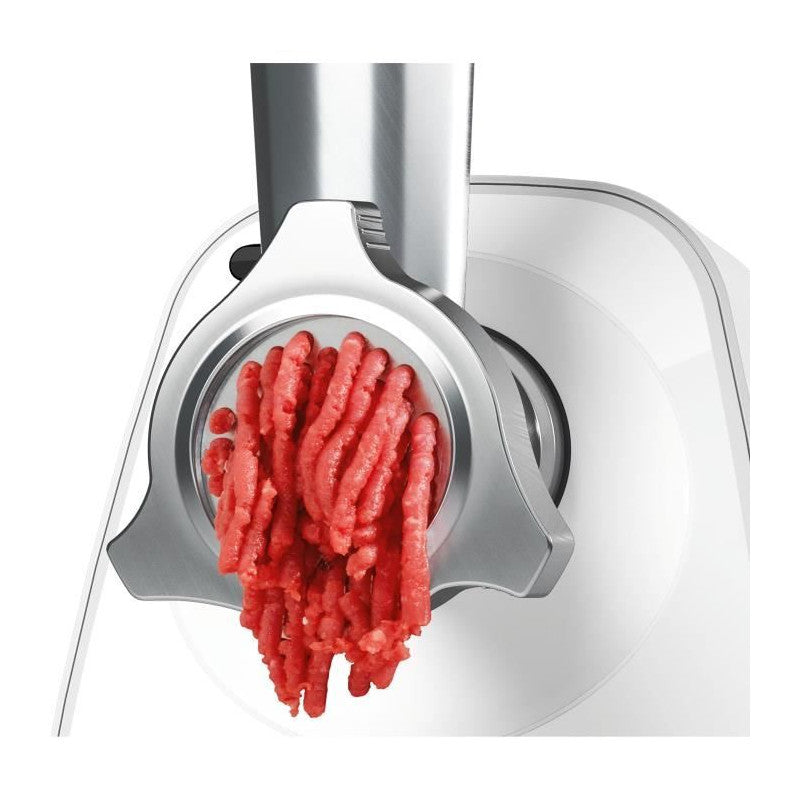 Hachoir A Viande Smartpower -   - Mfw2510w - 2 Grilles De Hachoir - Garnisseur De Saucisses - Blanc Bosch - Mathon - 6