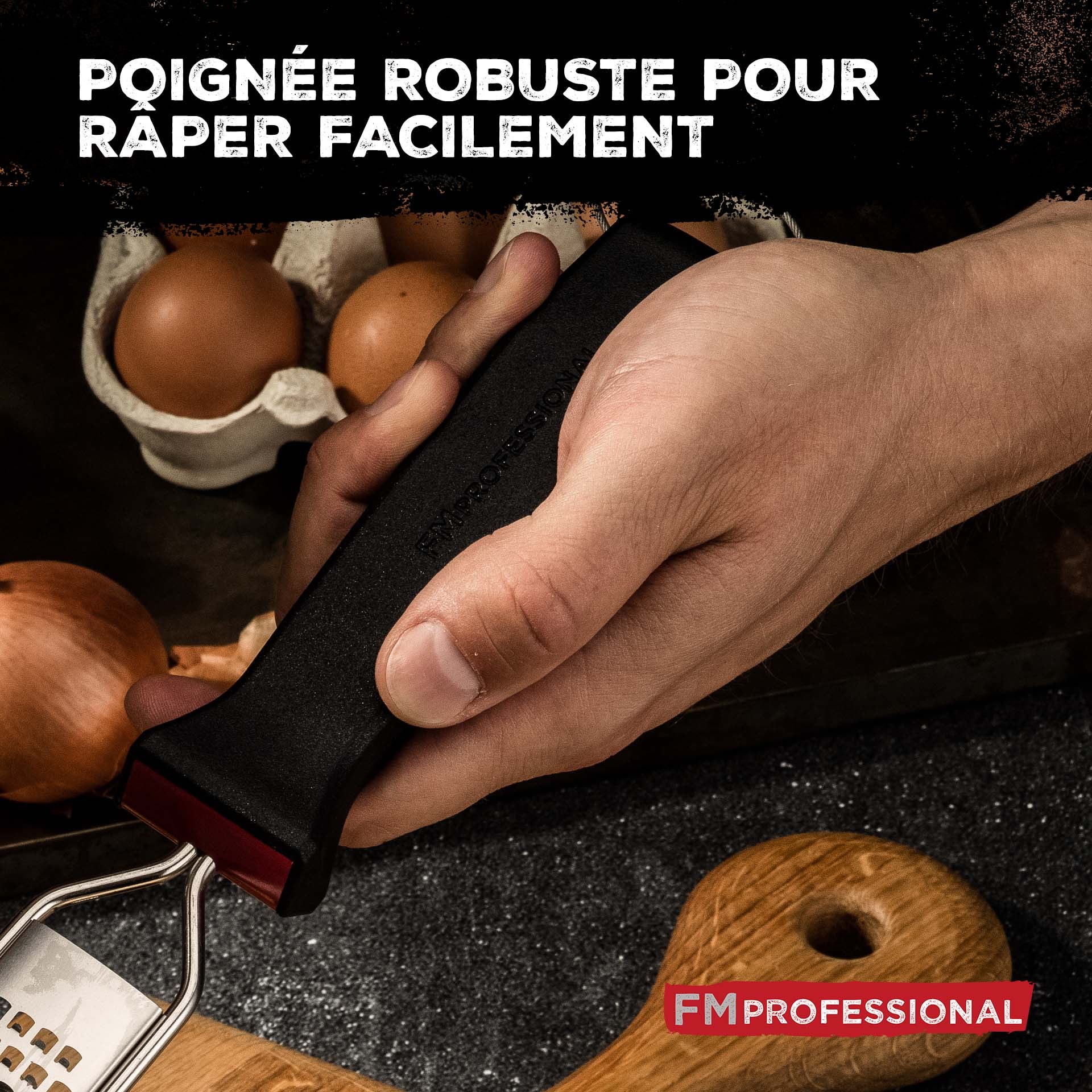 Râpe à zeste longue gros grain avec couvercle de protection 42 cm  Gourmet FM Professional - Mathon - 6