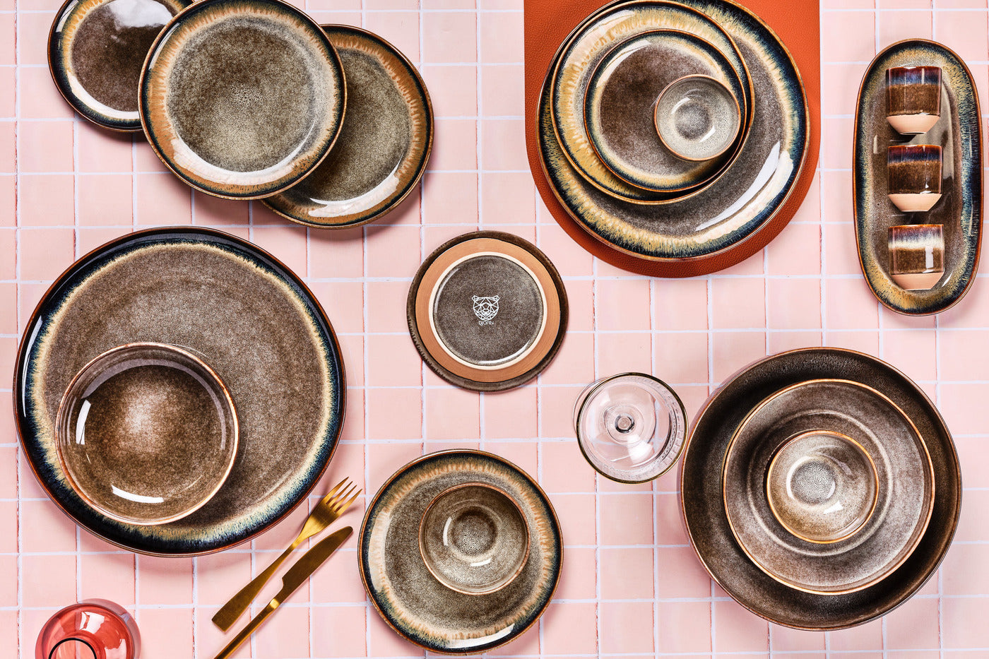 Plateau de service GENESIS Ø33cm - Basalte Björn - Mathon - 4