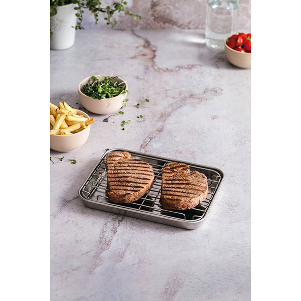 Plat à four en inox avec grille 26,5 cm Lacor - Mathon - 3