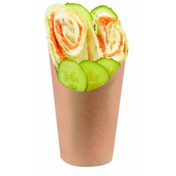 50Pcs - Pot wrap carton brun   H117mm 230ml FirstPack - Mathon - 2