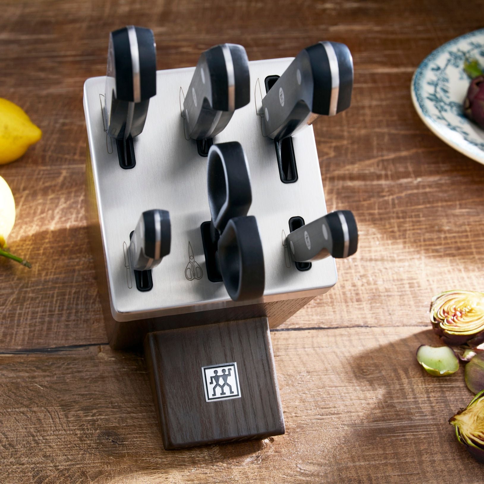 Bloc de Couteaux Auto-Aiguisant 7-pcs, Bois de Frêne, Gourmet Zwilling - Mathon - 3