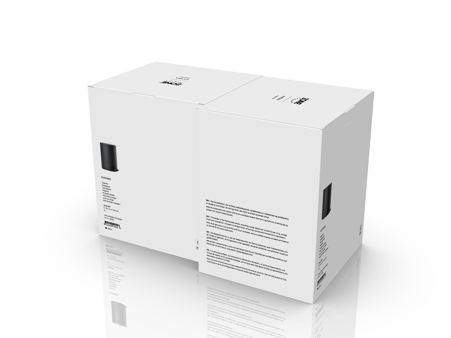 Poubelle à pédale KARMA en acier et abs Noir Zone Denmark - Mathon - 6