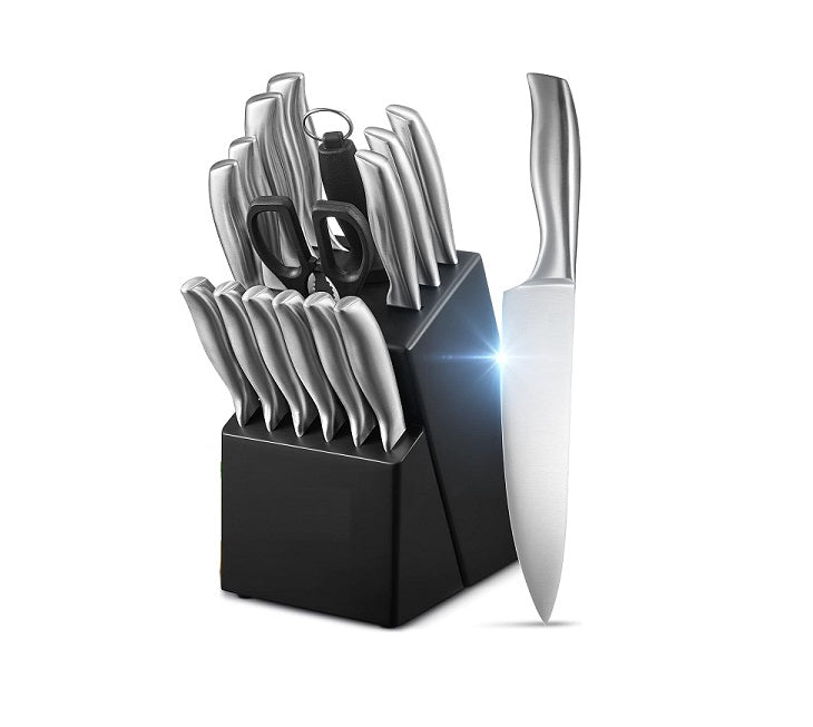 16 Set Couteau Cuisine en Acier Inoxydable avec support en bois Vendos85 - Mathon