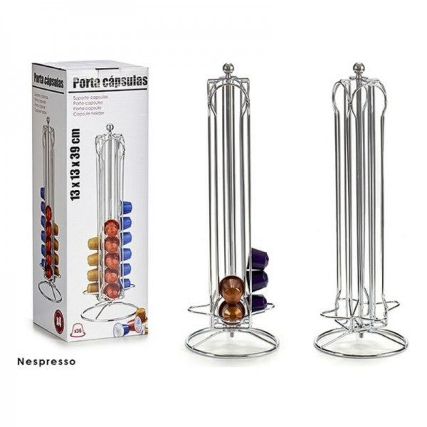 Support Pour 36 Capsules De Café Kinvara Nespresso Argenté Métal 13 X Kinvara - Mathon