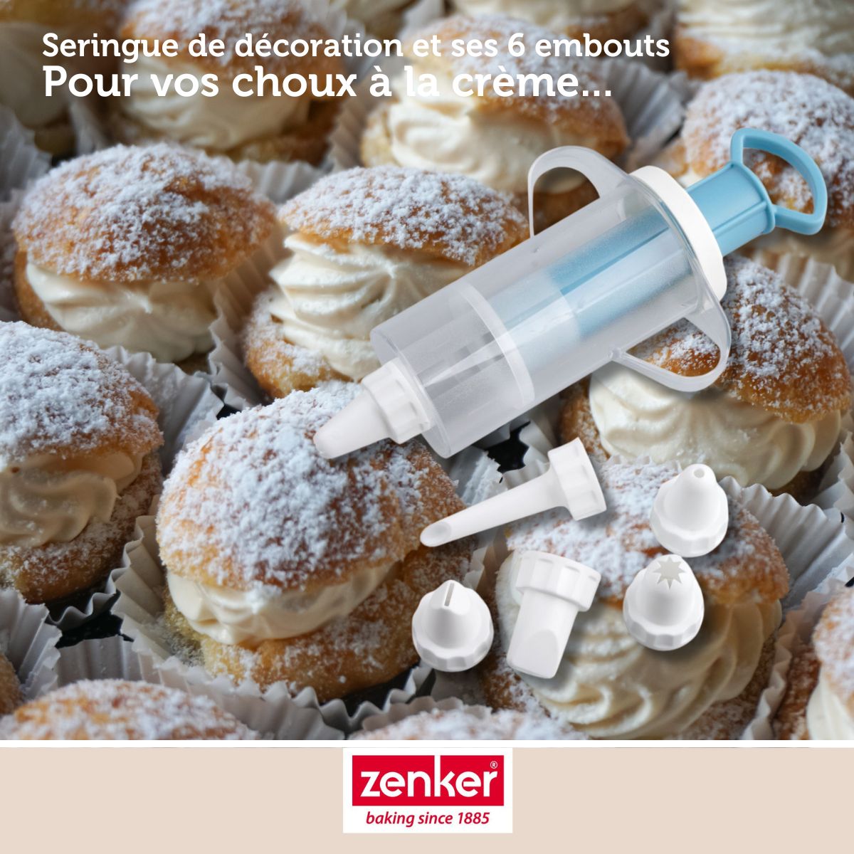 Seringue de pâtisserie et 6 embouts Zenker Sweet Sensation Zenker - Mathon - 6