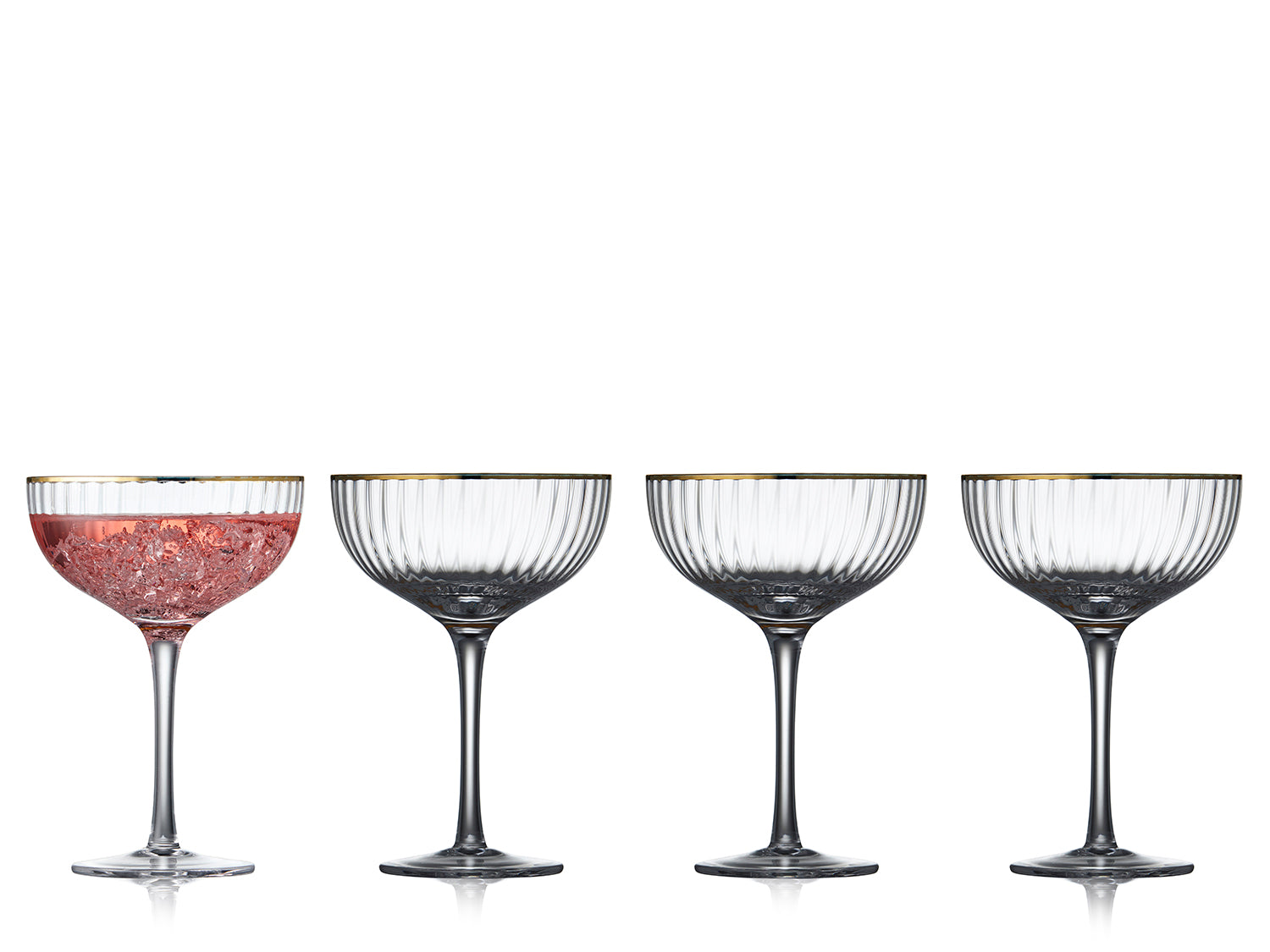 Set de 4 verres à cocktail PALERMO GOLD Transparent Lyngby Glas - Mathon - 1