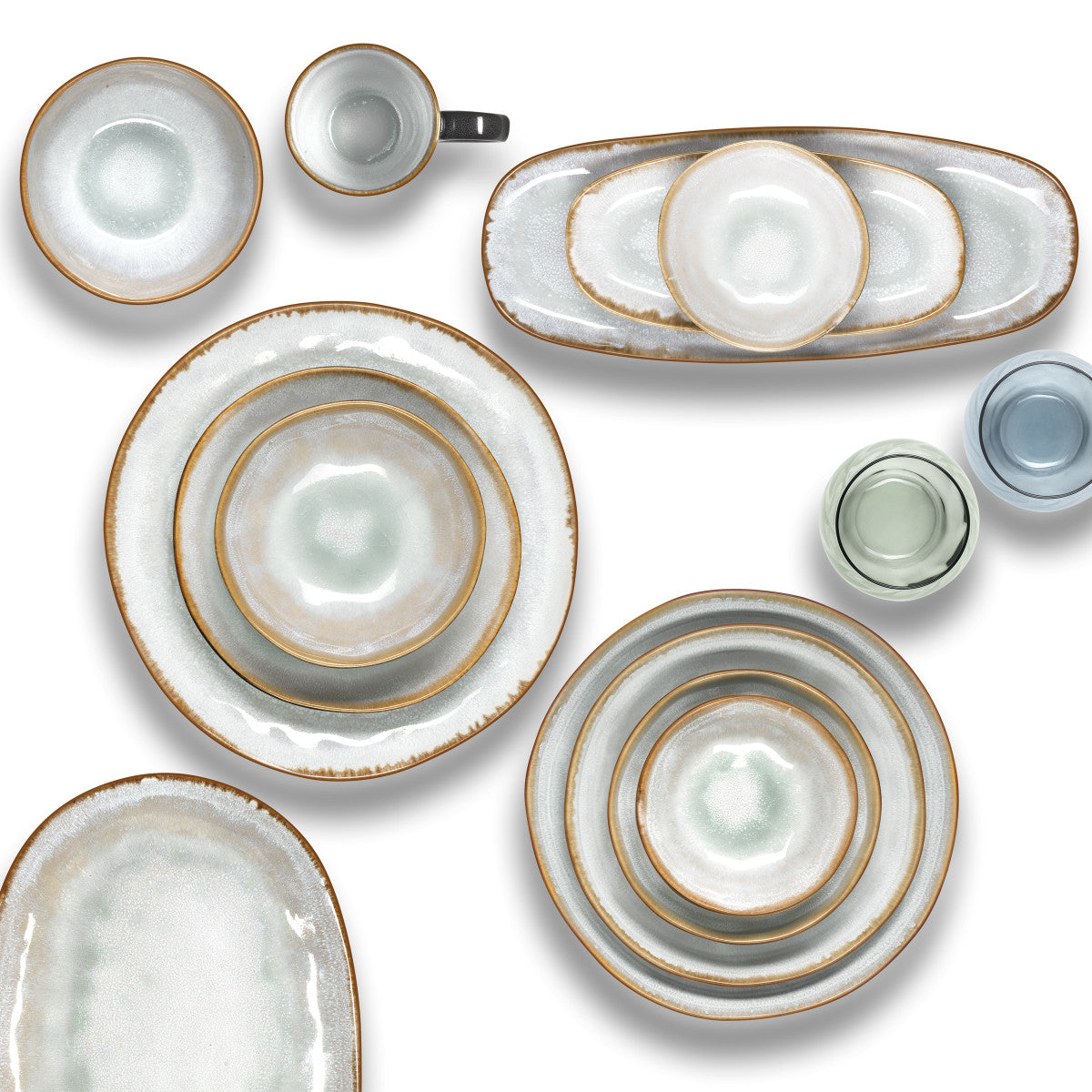 Shadow Aqua - Assiette plate 28 cm (lot de 6) Médard de Noblat - Mathon - 3