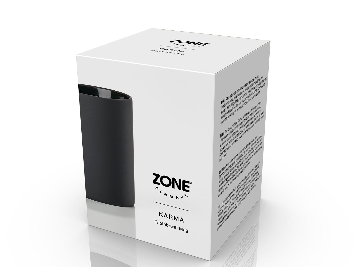 Gobelet pour brosse à dents KARMA en grès Noir Zone Denmark - Mathon - 2