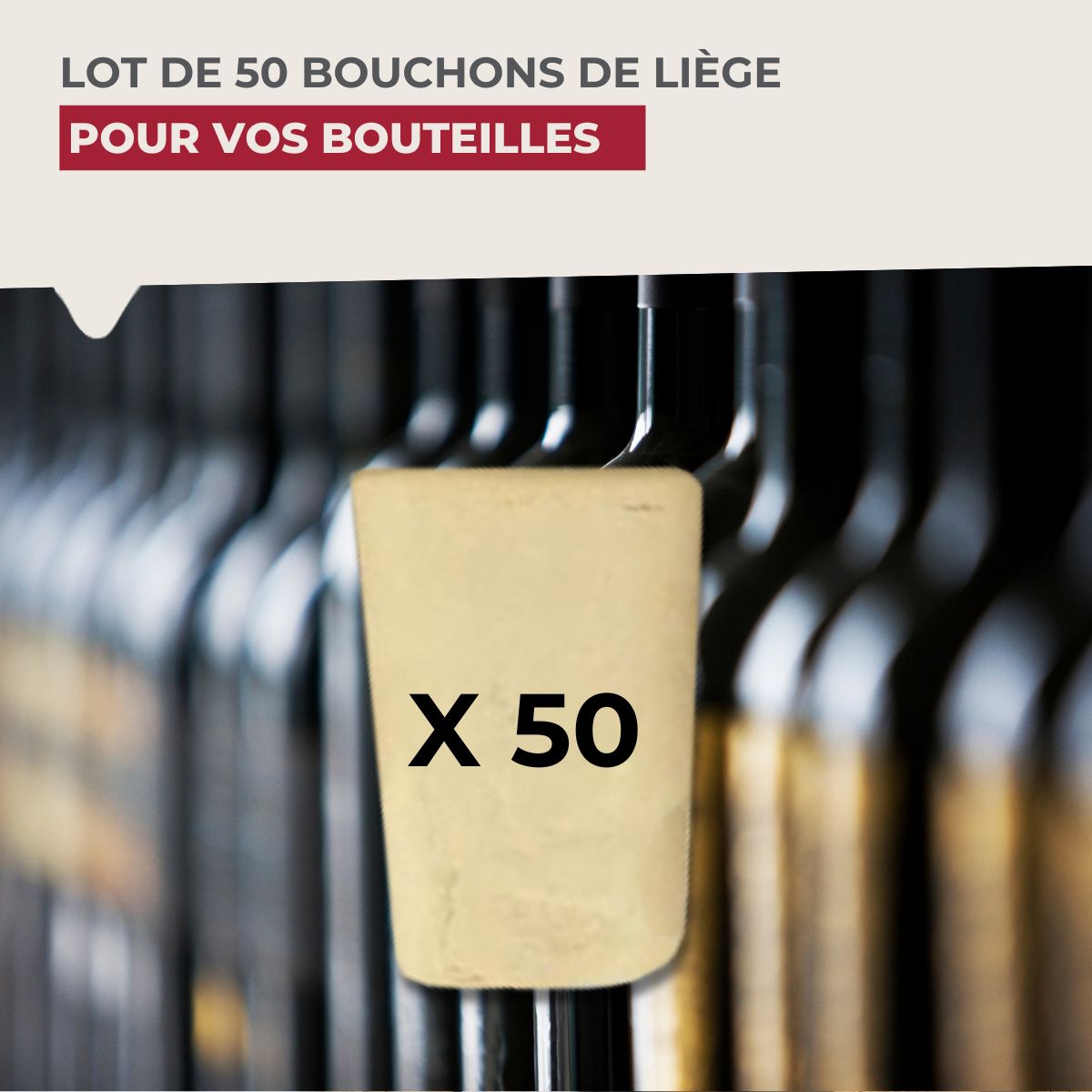 Lot de 50 bouchons de liège coniques  Bar Concept Fackelmann - Mathon - 2