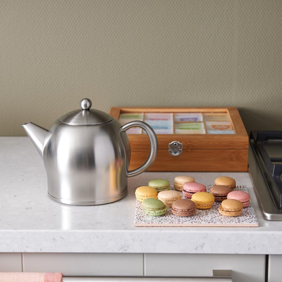 Minuet® - Théière Santhee 1.4 L en métal satiné Bredemeijer - Mathon - 3