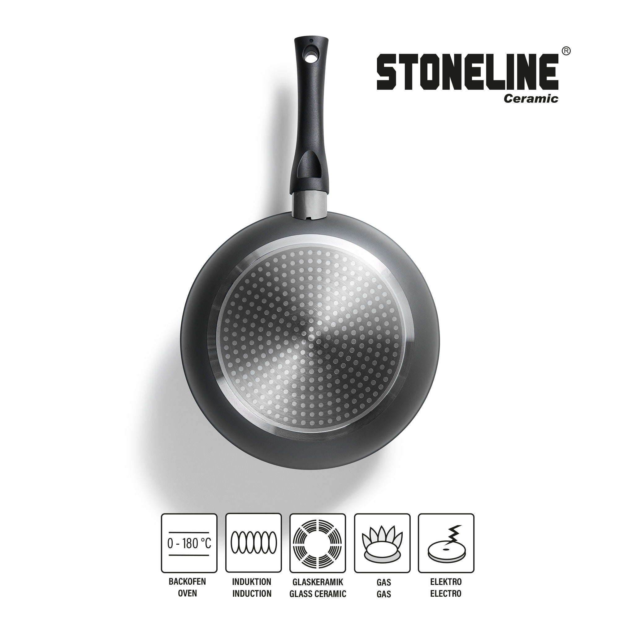 CERAMIC Batterie de cuisine, 14 pcs, revêtement en céramique, avec couvercles en verre Stoneline - Mathon - 2