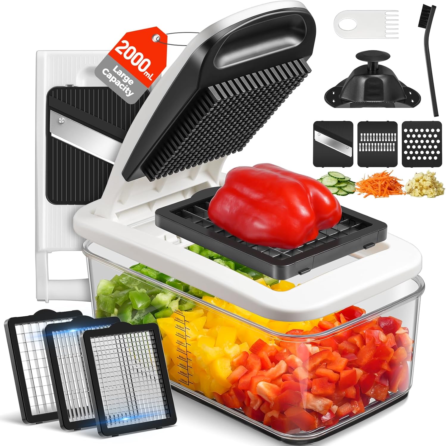 Coupe Légumes Multifonction 6 Lames avec Sécurité Vendos85 - Mathon