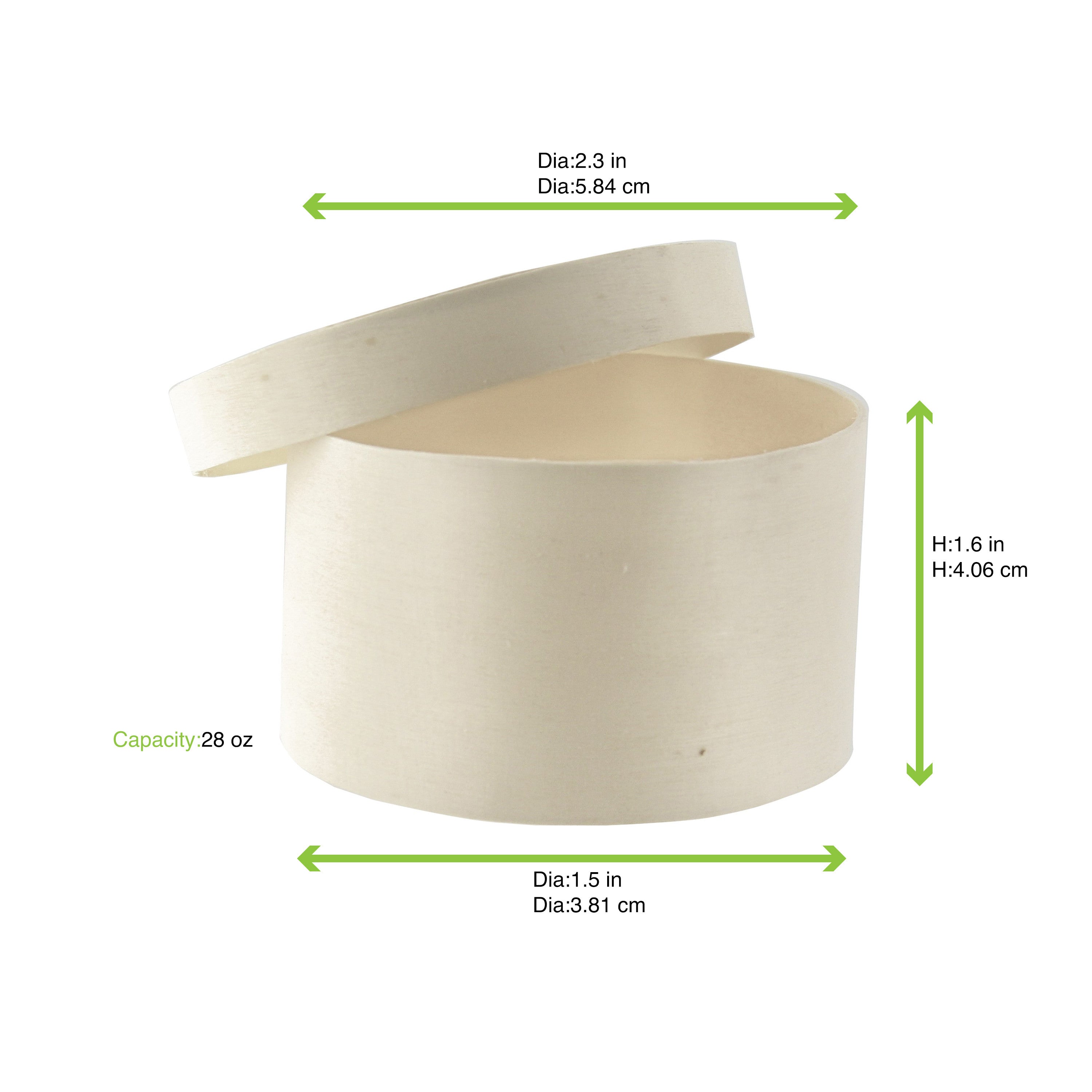 10Pcs - Boite bois ronde avec couvercle   H45mm FirstPack - Mathon - 2