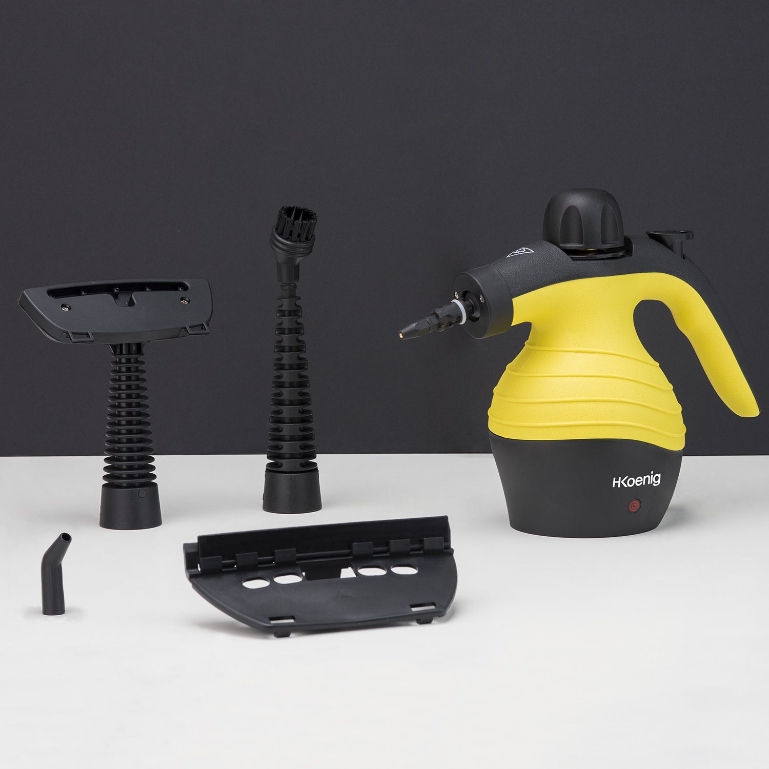 Nettoyeur vapeur à main - 4.2 bars max - capacité 300 ml - jaune Hkoenig - Mathon - 4